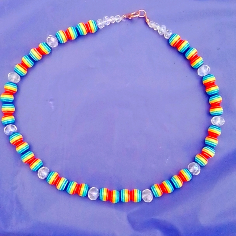 🌈 Rainbow crystal choker 🌈